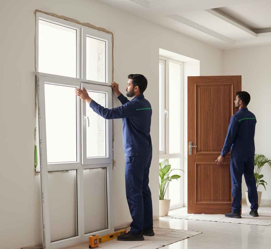 Professional fabrication and installation for UPVC windows and WPC doors